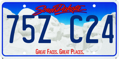 SD license plate 75ZC24