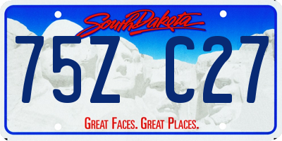 SD license plate 75ZC27
