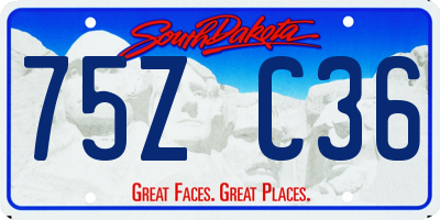 SD license plate 75ZC36