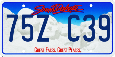 SD license plate 75ZC39