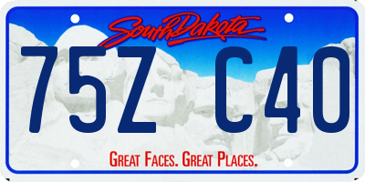 SD license plate 75ZC40