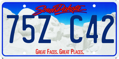 SD license plate 75ZC42