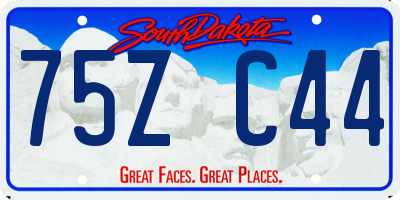 SD license plate 75ZC44