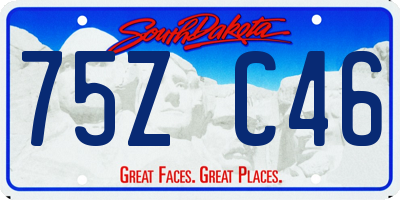 SD license plate 75ZC46