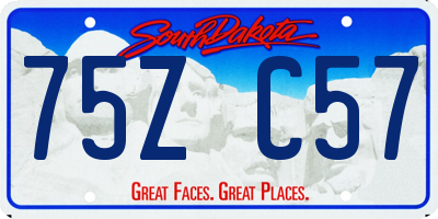 SD license plate 75ZC57