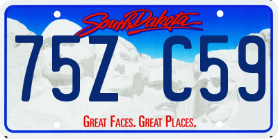SD license plate 75ZC59