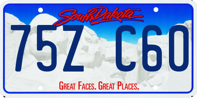 SD license plate 75ZC60