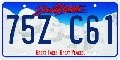SD license plate 75ZC61