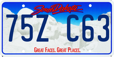 SD license plate 75ZC63
