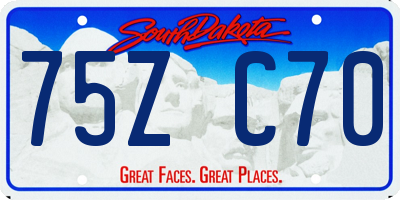 SD license plate 75ZC70