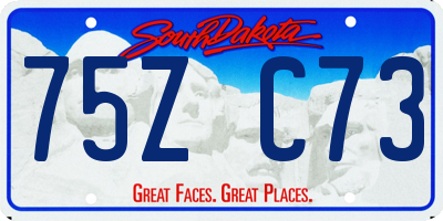 SD license plate 75ZC73