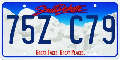 SD license plate 75ZC79