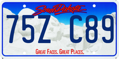 SD license plate 75ZC89
