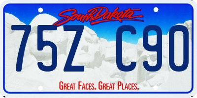 SD license plate 75ZC90