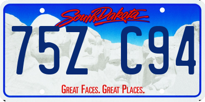 SD license plate 75ZC94