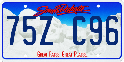 SD license plate 75ZC96