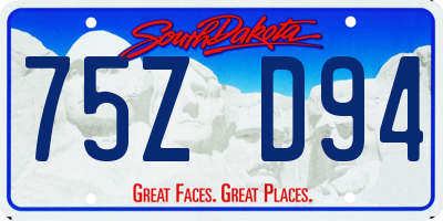 SD license plate 75ZD94