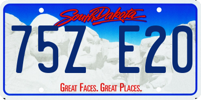 SD license plate 75ZE20