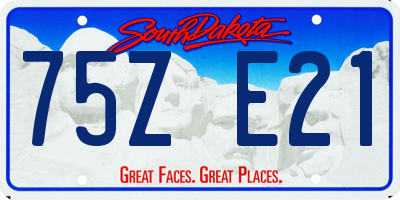 SD license plate 75ZE21