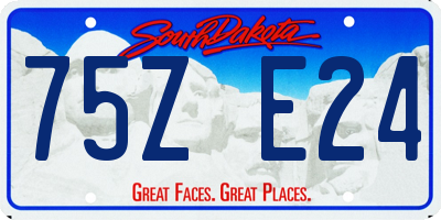 SD license plate 75ZE24
