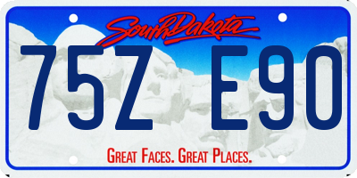 SD license plate 75ZE90