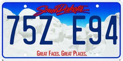 SD license plate 75ZE94