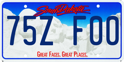 SD license plate 75ZF00