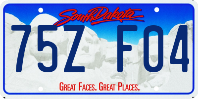 SD license plate 75ZF04