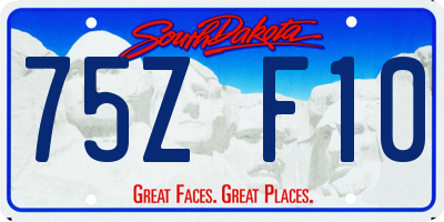 SD license plate 75ZF10