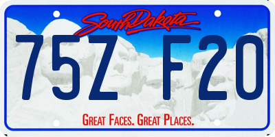 SD license plate 75ZF20