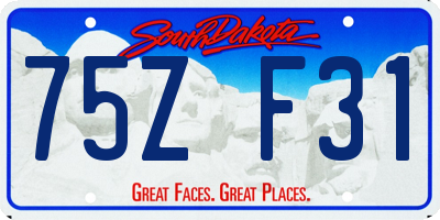 SD license plate 75ZF31