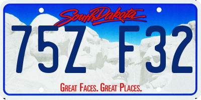 SD license plate 75ZF32