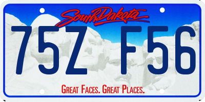 SD license plate 75ZF56