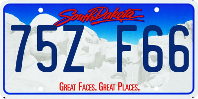 SD license plate 75ZF66