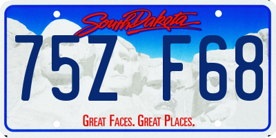 SD license plate 75ZF68