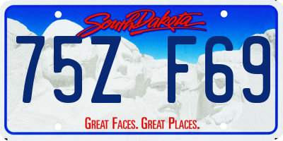 SD license plate 75ZF69
