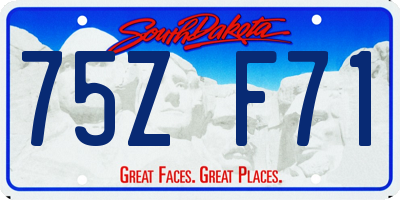 SD license plate 75ZF71