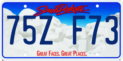 SD license plate 75ZF73
