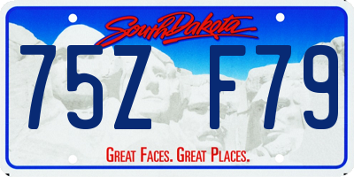 SD license plate 75ZF79