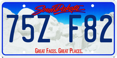 SD license plate 75ZF82