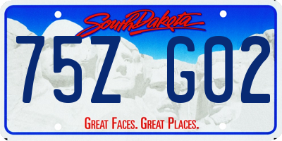 SD license plate 75ZG02