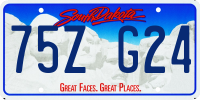 SD license plate 75ZG24