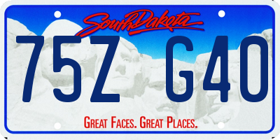 SD license plate 75ZG40