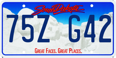 SD license plate 75ZG42