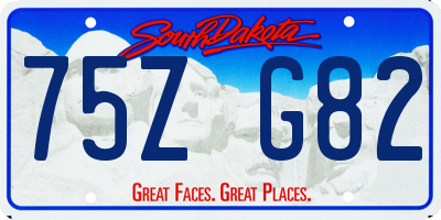 SD license plate 75ZG82