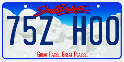 SD license plate 75ZH00