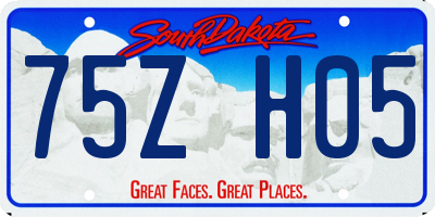 SD license plate 75ZH05
