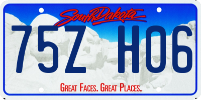 SD license plate 75ZH06