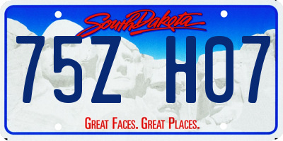 SD license plate 75ZH07