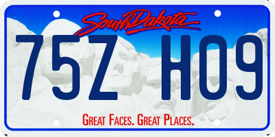 SD license plate 75ZH09